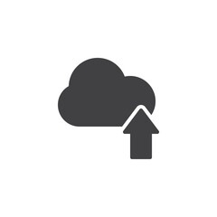 Cloud upload vector icon