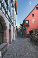 colorful street in Kaysersberg