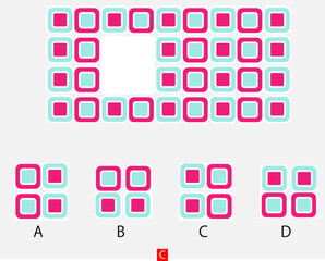 Mind game, Brain questions - IQ TEST, Visual intelligence questions, Find the missing part.