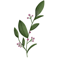 spring collection clipart with rabbit and natural watercolor.cute elements for  decoration and card.