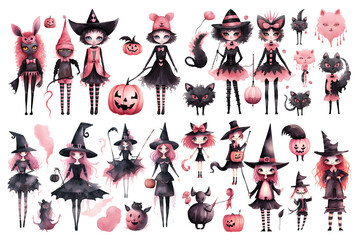 Naklejka premium Witches created with Generative AI technology