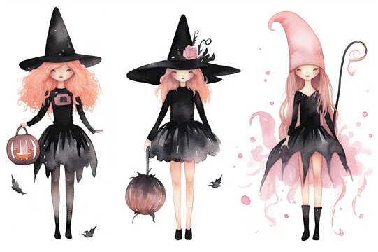 Witches created with Generative AI technology
