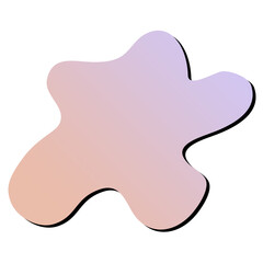 Iridescent violet-peach gradient speech bubble