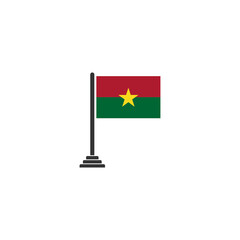 Burkina faso flags icon set, Burkina faso independence day icon set vector sign symbol