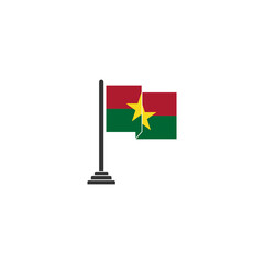Burkina faso flags icon set, Burkina faso independence day icon set vector sign symbol