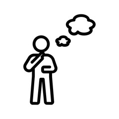 Black line icon for Discreet