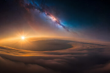 beautiful wisps of clouds, naturally formed cloud vortexes, very beautiful cloud flows