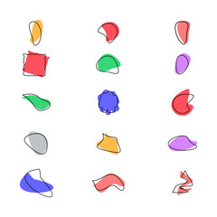 colorful blobs vector element for poster decoration