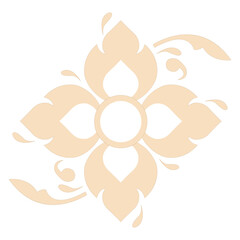 Abstract floral decorative elements on white background in flat style. for wedding invitations and greeting cards original pastel decoration.