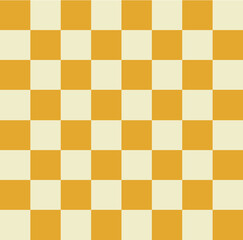 orange and white checkers background.