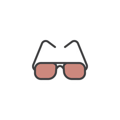 Sunglasses filled outline icon