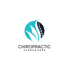 Fototapeta premium Chiropractic logo vector design illustration with modern creative concept