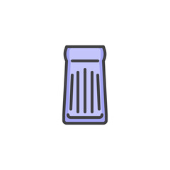 Inflatable mattress filled outline icon