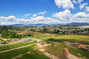 The view of city of Rotorua, New Zealand