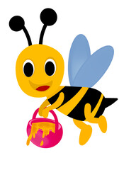 Honeybee With Honey