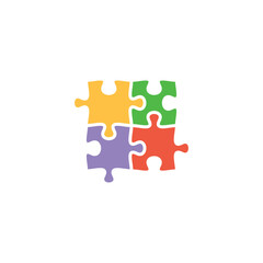 Symbol or emblem for Autism world awareness day vector illustration isolated.