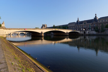 Carrousel bridge in  the 1th arrondissement of Paris city