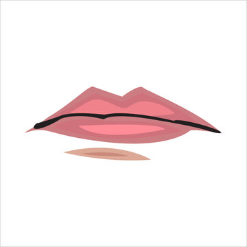 vector illustration of sexy and beautiful woman lips