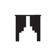 curtain decor fabric icon