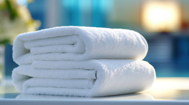 Stack Of Clean Towels On White Background Stock Photo, Picture and Royalty  Free Image. Image 119375752.