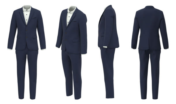 Man suit isolated on white