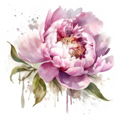 Pink Peony Clipart JPG Commercial Use Clip Art, Spring Floral Peony Clipart JPG, Digital Art Clipart, POD Allowed, Junk Journal Card Making
