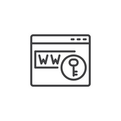 Keyword research line icon