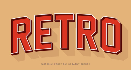 Fototapeta premium Editable retro style text effect