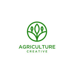 icon agriculture vector logo design