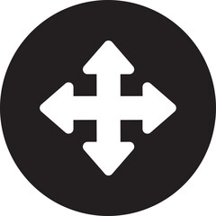 four arrows glyph icon