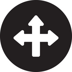 Obraz premium triple arrows glyph icon