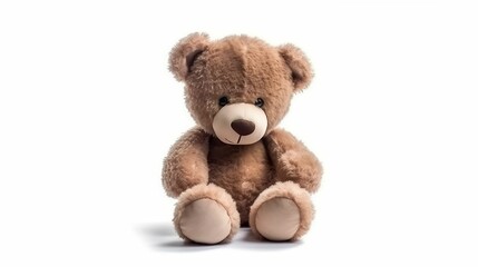 Obraz premium Cute teddy bear isolated on white background generative ai variation 5