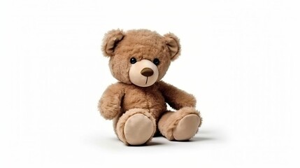 Obraz premium Cute teddy bear isolated on white background generative ai variation 6