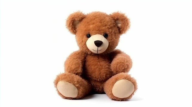 Cute teddy bear isolated on white background generative ai variation 4