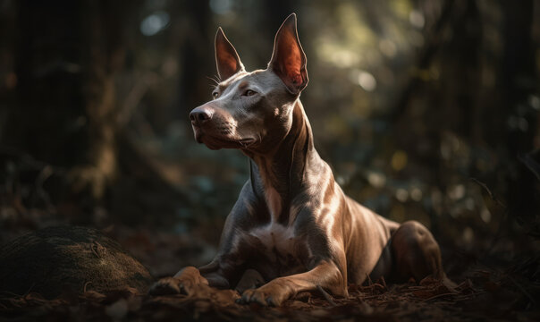 photo of Mexican hairless dog outdoors in its natural habitat. Generative AI