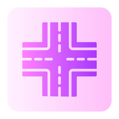 Crossroad gradient icon
