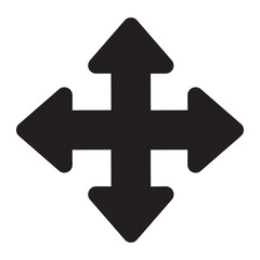 four arrows glyph icon