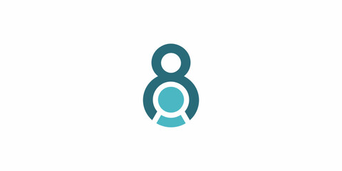 figure eight infinity mom hug son logo design icon symbol element vector