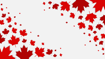 Canada day, Canada Country flag and symbols National Canada day Background fireworks - obrazy, fototapety, plakaty