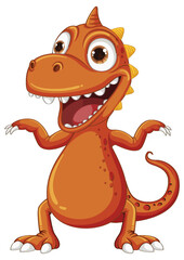 Adorable Little Dinosaur Monster Character