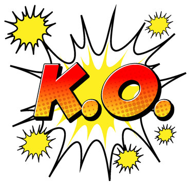 recommend clip art: KO retro comic speech bubble and effect in pop art style