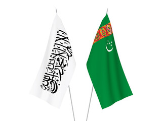 Turkmenistan and Taliban flags