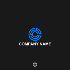 monogram logo letter c blockchain, symbol, design, icon, business, initial, shape, concept, blockchain, technology, crypto, abstract, coin, sign, corporate, modern, geometric template