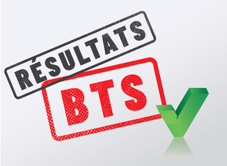 tampon BTS accept&eacute; - brevet de technicien sup&eacute;rieur