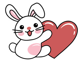 Cute cartoon Bunny drawing illustration
