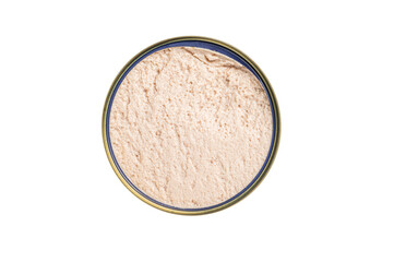 Can of Cod liver, natural source of omega 3.  Isolated, transparent background.