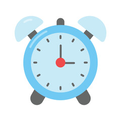 Flat icon of alarm clock in editable style, easy to use and download