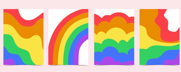 Obraz premium rainbow vivid background for pride month