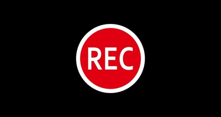 Blinking Red Record Button With TV interference
