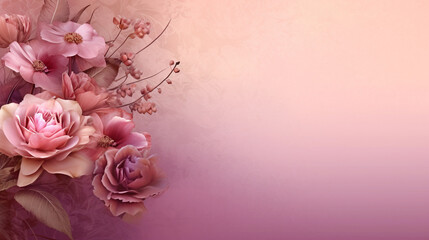 romantic pale pink flowers background,copy space